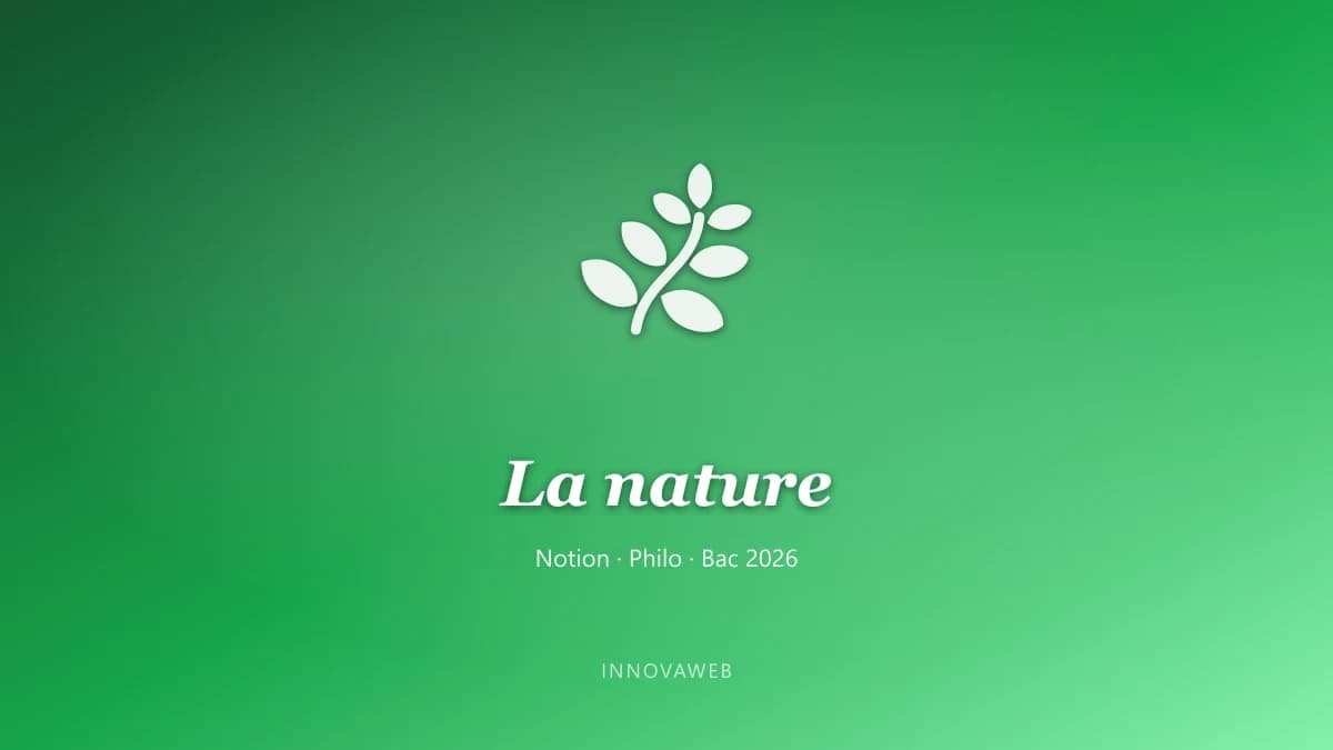 La nature, notion du programme de philosophie au bac 2026