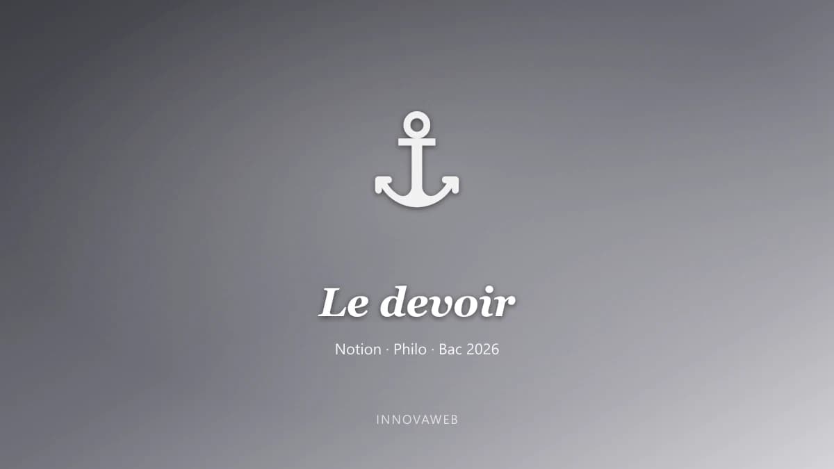 Le devoir, notion du programme de philosophie au bac 2026