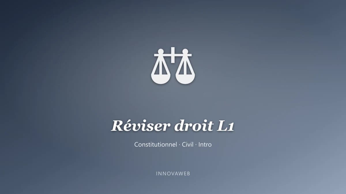 Réviser le droit en L1 pour les partiels 2026