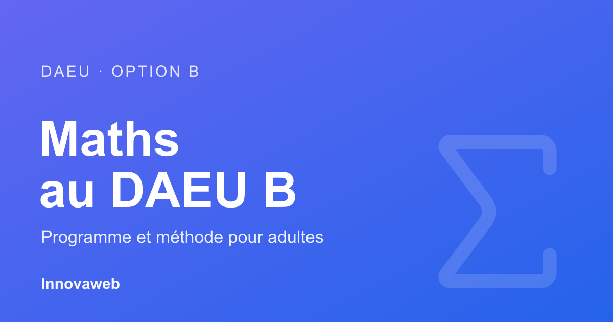 Adulte qui reprend les mathématiques du DAEU B le soir avec un cahier d'exercices