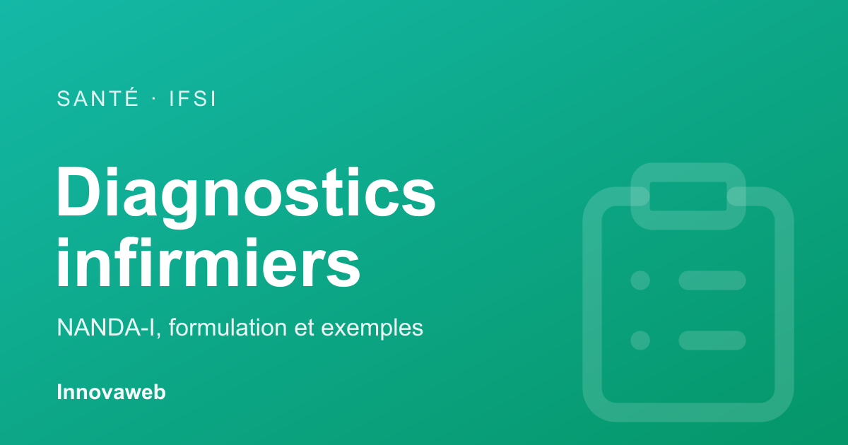 Étudiante infirmière formulant un diagnostic infirmier NANDA-I selon le modèle PES