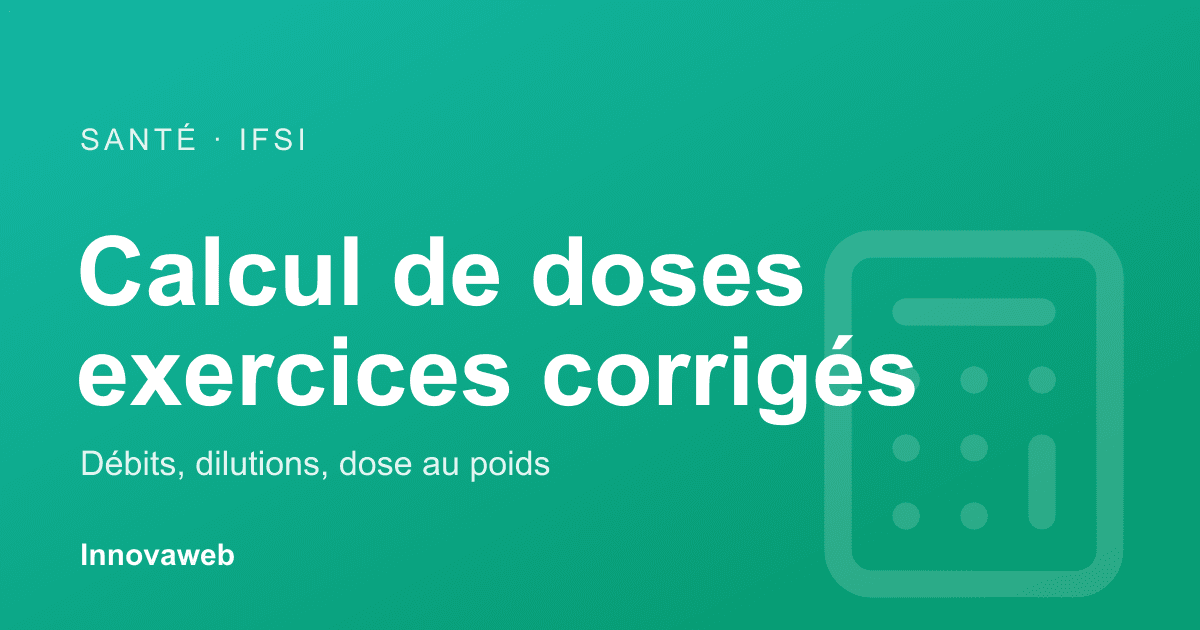 Étudiante infirmière résolvant des exercices de calcul de doses et de débit de perfusion