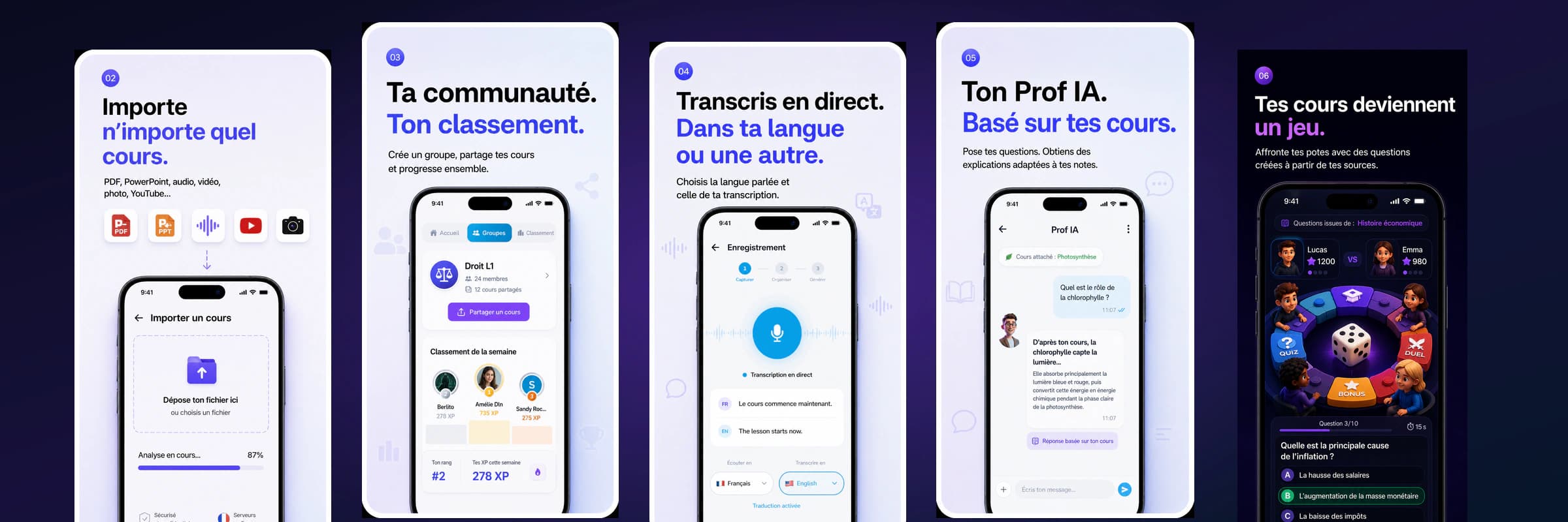 The main features of the Innovaweb app on iPhone